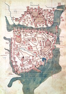 Plano de Constantinopla de Italian School